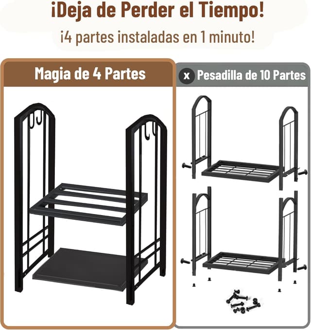 Thumbnail 2 de Amagabeli Estante para leña 73,91 cm