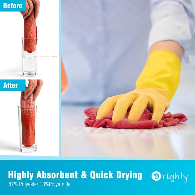 Detalle de Orighty Cleaning Cloths Bulk (150-Pack) Microfiber Shop Rags, Lint-Free Reusable Towels for Cars, Kitchen & Workbenches