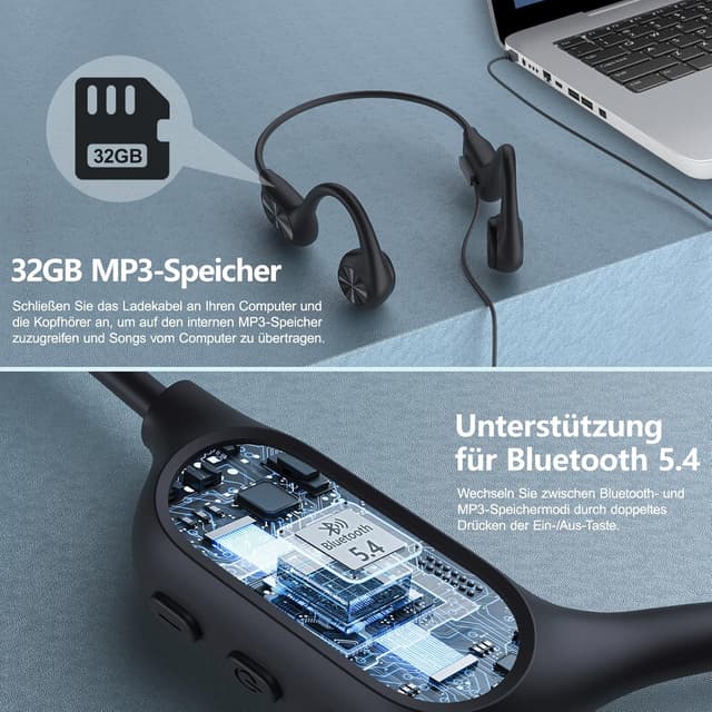 Thumbnail 4 de sayrelances Knochenschall Kopfhörer mit 32 GB Speicher