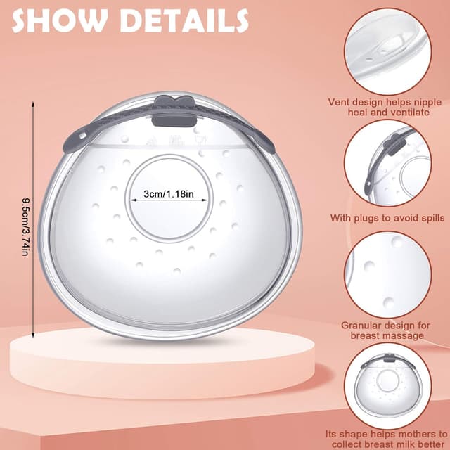 Thumbnail 6 de Lictin Milk Collection Shells (2-pack) with 10 Milk Storage Bags, 70ml Silicone Milk Collector