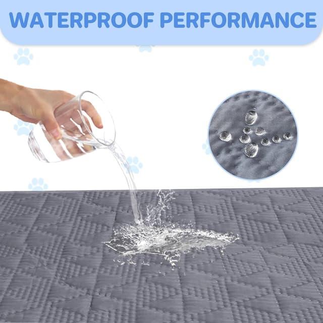 Detalle de Taiyang 100% wasserdichter Sofabezug für Hundebett, Hundedecke & Couchschutz (Grau, 76–180 cm)