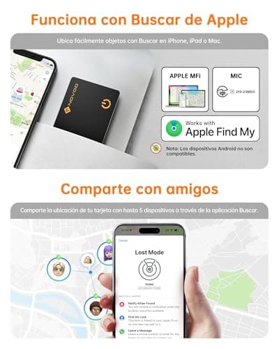 Thumbnail 5 de NOVOO Air Tag Card Wallet Tracker 1,6 mm — 6 años