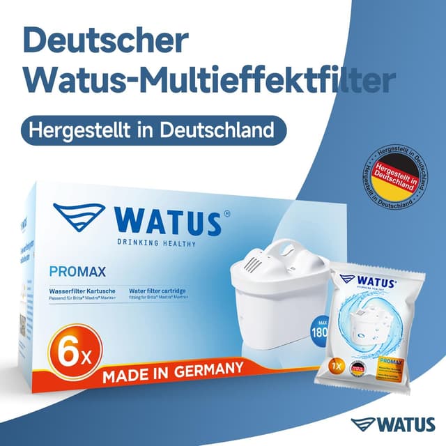 Detalle de Watus Filterkartusche für Brita Marella – Ersatz kompatibel mit Maxtra+ Plus / Maxtra Pro (6)