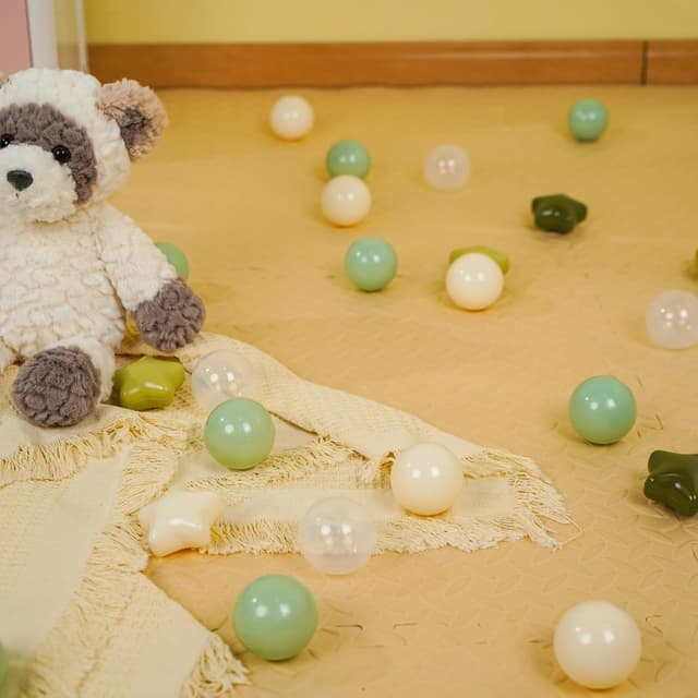 Detalle de TRENDPLAY Star Ball Pit Balls for Toddlers (Non-Toxic, 2.2-inch) — Star + Round Set for Play Tents & Ball Pits