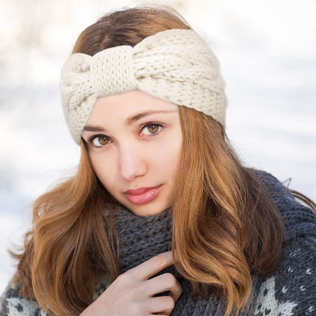 Thumbnail 6 de DRESHOW Damen Winter Stirnbänder im 4er-Set – Strick, Ohrwärmer-Stil mit Turban-Optik