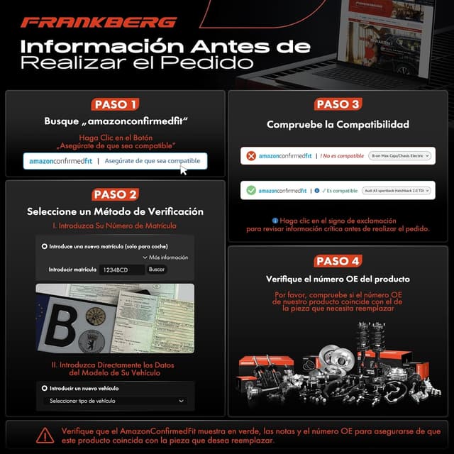 Thumbnail 1 de Frankberg 2x Amortiguadores muelle gas 512 mm