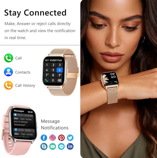 Detalle 2 de ZOSKVEE 2.01" Smart Watch (Call Answer/Make, Blood Pressure, Sleep & Fitness Modes)