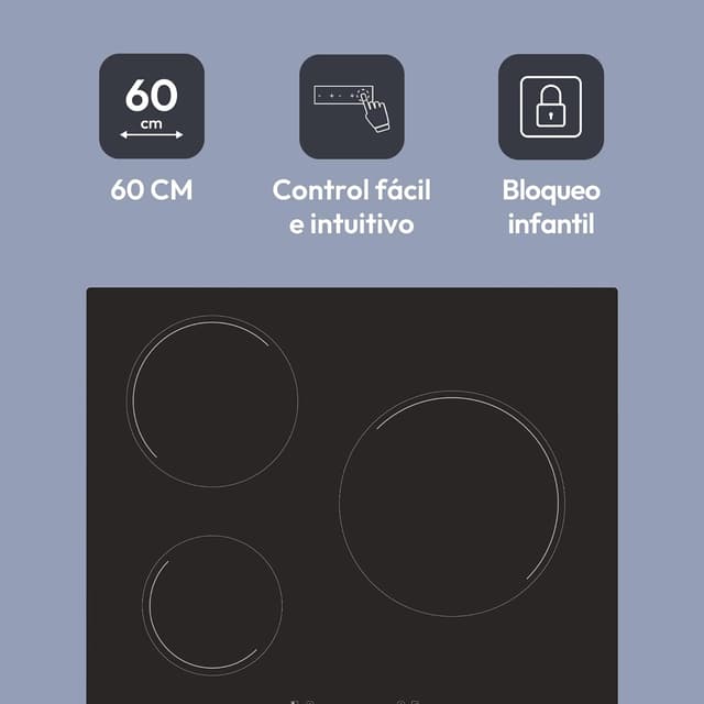 Thumbnail 2 de Candy Timeless CH63CC/4U2 Vitrocerámica 60 cm