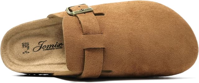 Detalle 2 de JOMIX Sabot donna eleganti in eco-pelle scamosciata con punta chiusa e suola in sughero MD2438