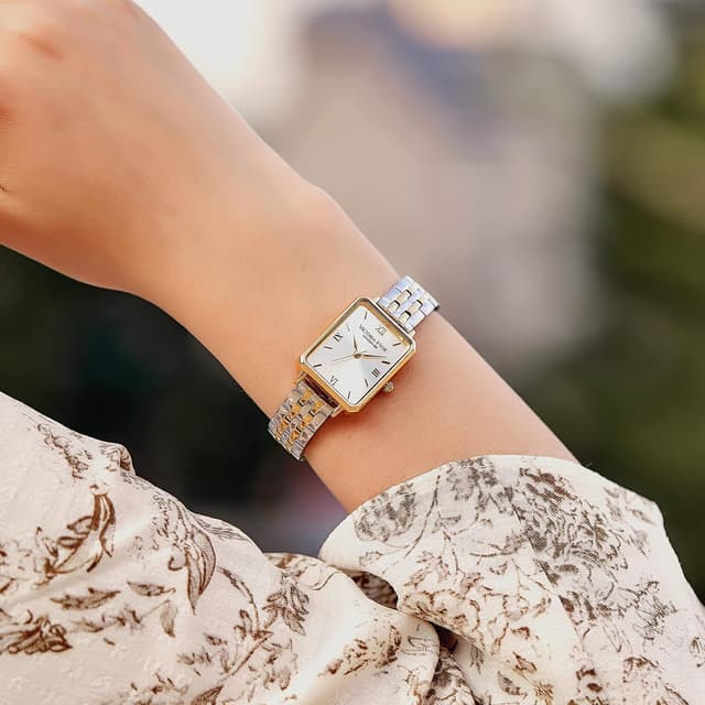 Detalle 2 de VICTORIA HYDE orologio rettangolare da donna verde quadrante analogico al quarzo con cinturino in acciaio inox