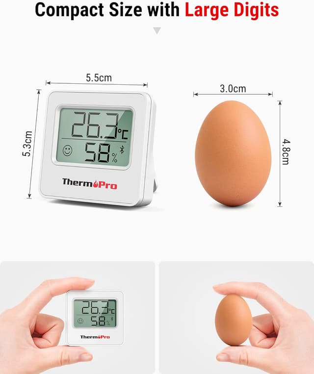 Thumbnail 6 de ThermoPro TP357 Bluetooth Hygrometer 80m đĄ