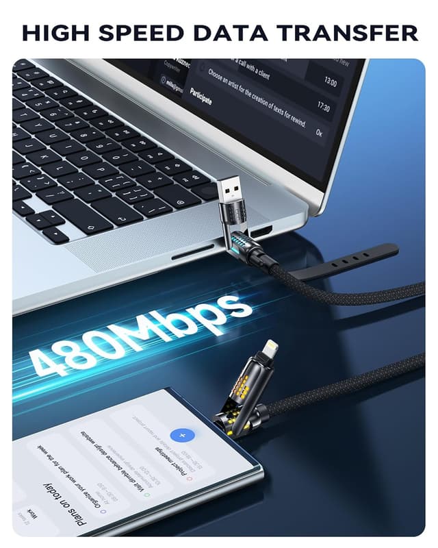 Detalle 2 de RAVIAD Multi Cable 4 en 1 3M 240W