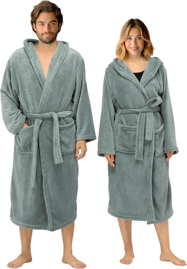 Thumbnail 6 de HOMELEVEL Robe de chambre polaire longue