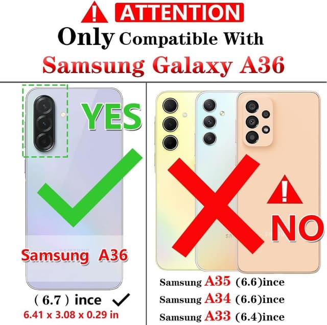 Detalle 2 de Aozuoton case for Samsung Galaxy A36 5G with 360° rotatable kickstand and HD screen protector (shockproof, heavy duty) – Red