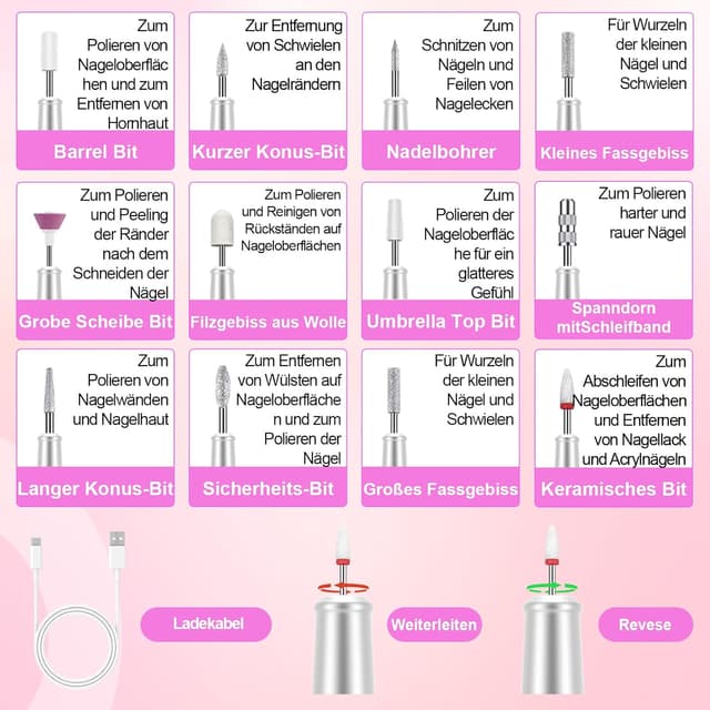 Thumbnail 6 de Fresa per Unghie Professionale 25000 giri/min