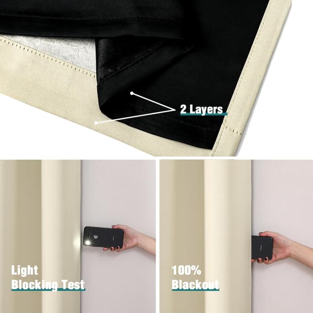 Thumbnail 4 de ChrisDowa 84-inch Blackout Curtains 2-Pack 🪟