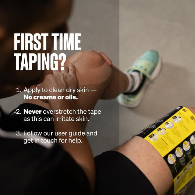 Detalle 2 de SPORTTAPE Original Kinesiology Tape 5cm x 5m (Beige) – hypoallergenic, waterproof physio tape roll