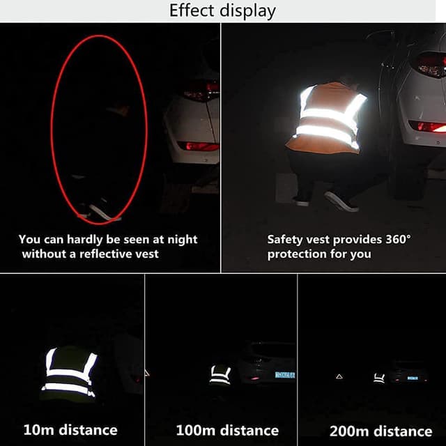 Detalle de Tydon Guardian Hi Vis Reflective Vest (ANSI/ISEA Class 2 Type R) with 5 pockets