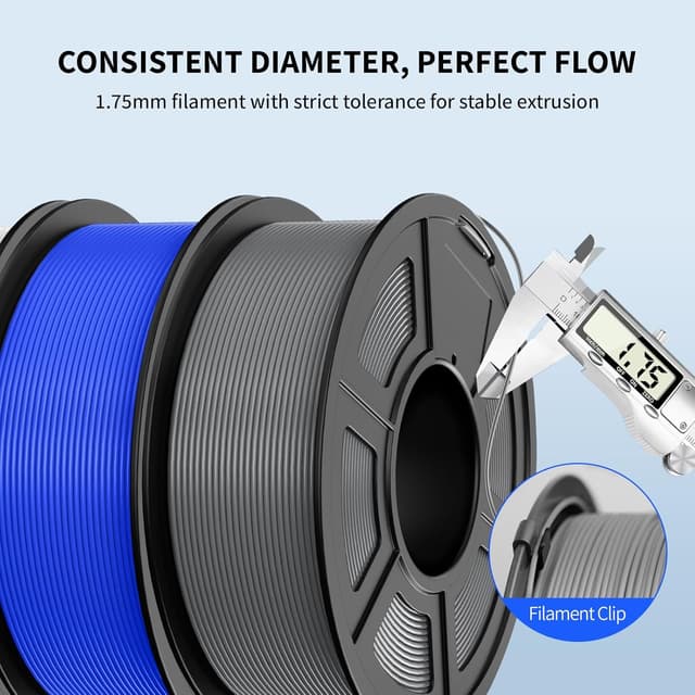 Detalle 2 de JAYO PLA 1.75mm 3D Printer Filament (4.4KG Black, 4x 1.1KG) Vacuum Packed