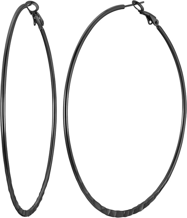 Detalle de Edelstahl Creolen für Damen FOCALOOK 30 mm