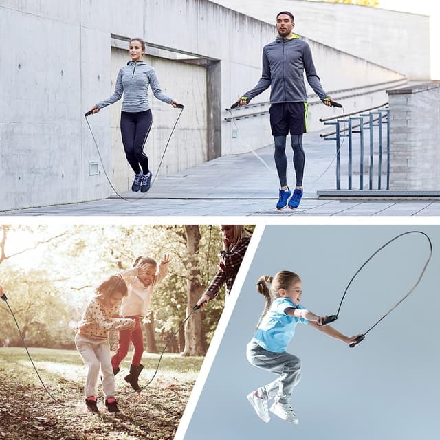 Thumbnail 6 de Blukar skipping rope speed jump, tangle-free
