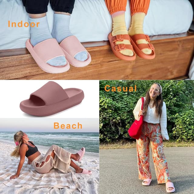 Thumbnail 6 de Donpapa ciabatte da casa e slides “Nuvola” in EVA, antiscivolo per doccia e piscina