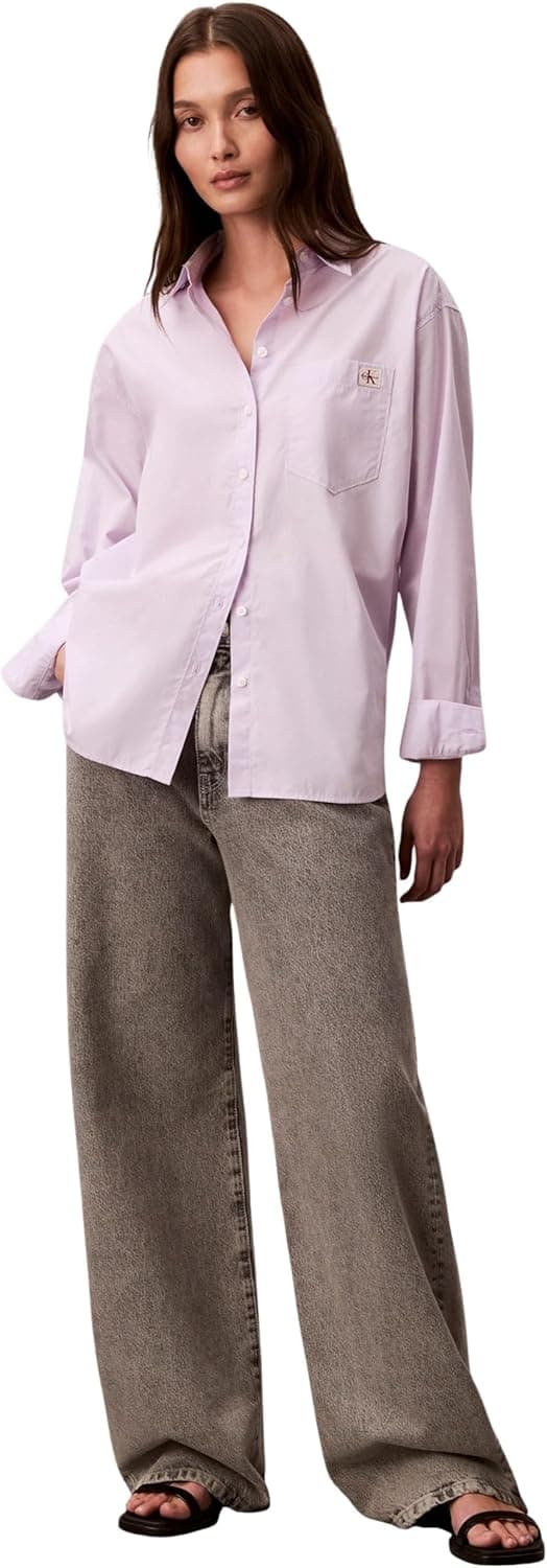 Detalle de Calvin Klein Altre Camicie Donna: la camicia essenziale per tutti i giorni