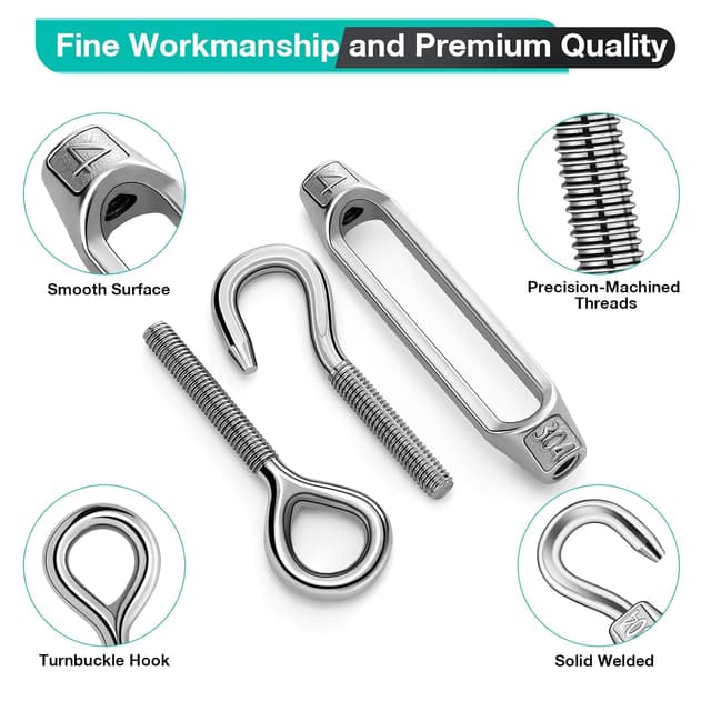 Thumbnail 2 de DIYLAND M4 Stainless Steel Turnbuckles