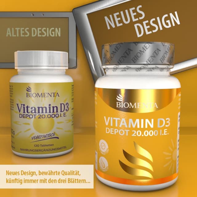 Thumbnail 1 de BIOMENTA Vitamin D3 20.000 IU Tabletten đ