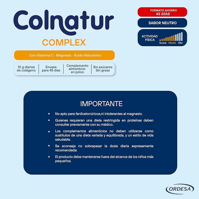 Thumbnail 5 de Colnatur Complex Neutro 495 g — colágeno con magnesio y vitamina C 💊
