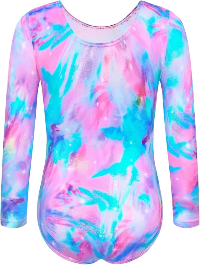 Detalle 2 de Nokecina Girls Long Sleeve Gymnastics Leotard