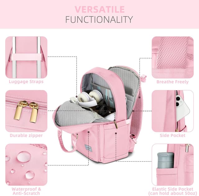 Detalle 2 de LARVENDER 3-Piece Hardside Luggage Set 20in