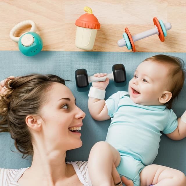 Detalle de iPlay iLearn Baby First Gym Rattle Set — 4pcs