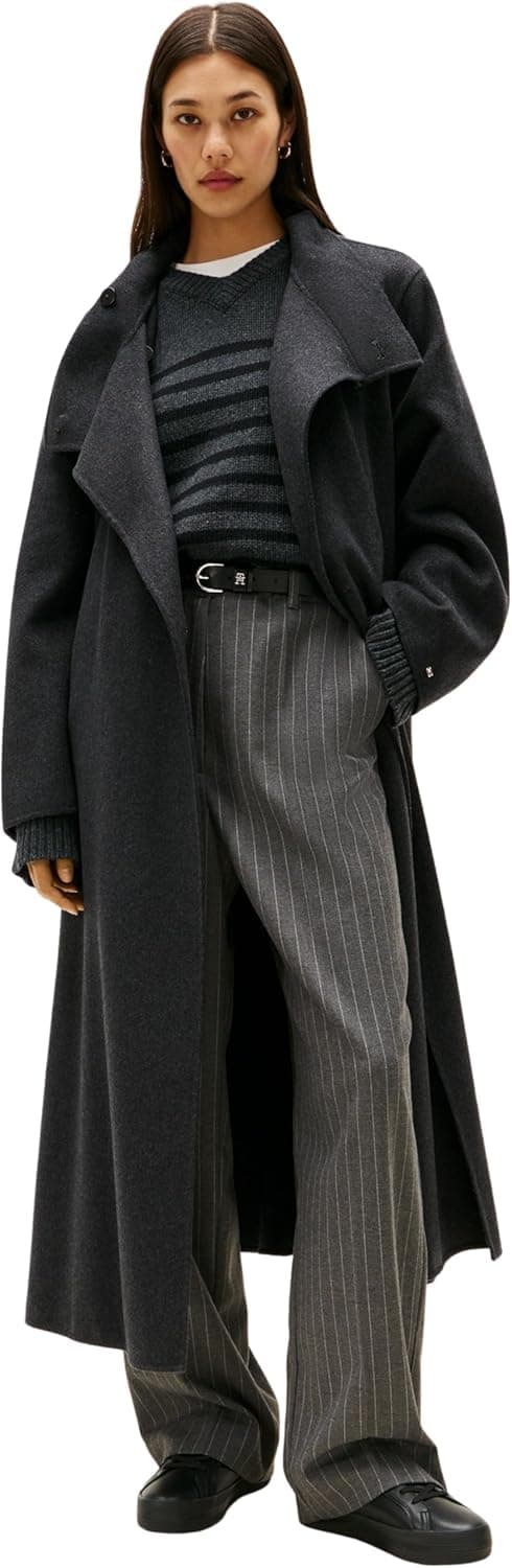 Detalle de Tommy Hilfiger Baskets vulcanisées en cuir pour femme Foxing