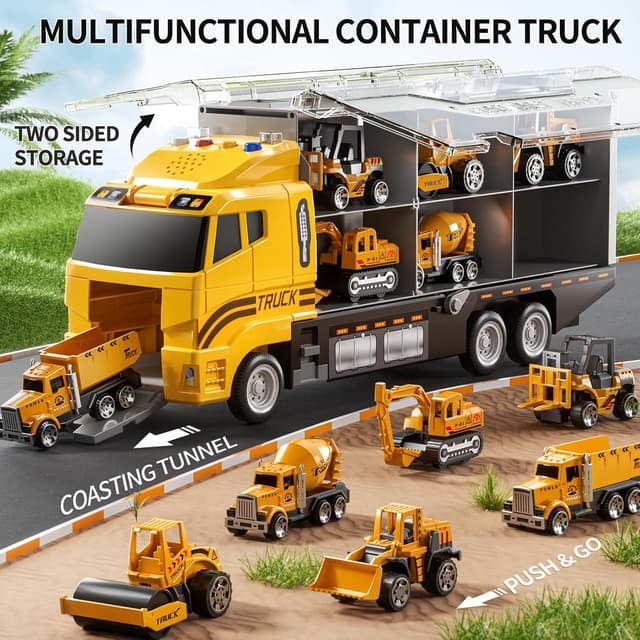 Thumbnail 3 de NIPLOOOW Construction Truck Toy Set for Ages 3-5 🚚