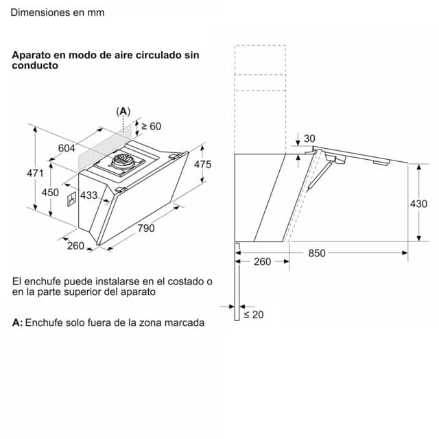 Detalle 2 de Bosch DWK81AN60 campana 3 velocidades 1 unidad