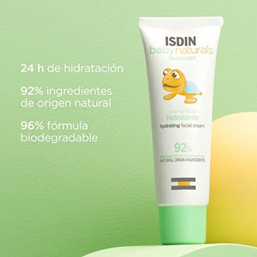 Detalle 1 de ISDIN Baby Naturals Crema Facial Hidratante Diaria para Bebé (92% origen natural) 50 ml