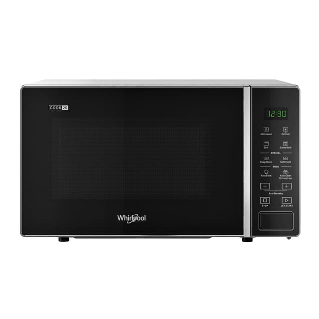 Detalle de Whirlpool Microondas 20L con Grill MWP 203 SB 🍽