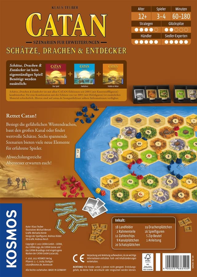 Thumbnail 1 de Kosmos 683405 Catan tesori Draghi ed esploratori 3-4 giocatori