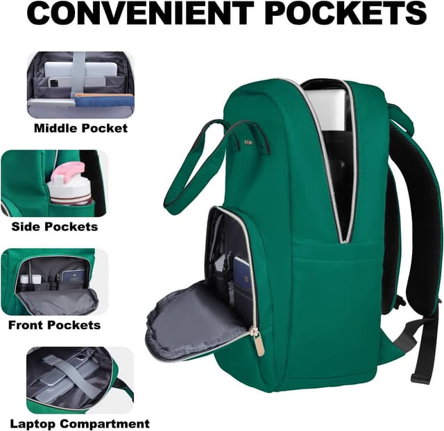 Detalle 2 de Z-MGKISS women’s laptop backpack (15.6 inch) – casual daypack rucksack, 25L, water-resistant nylon