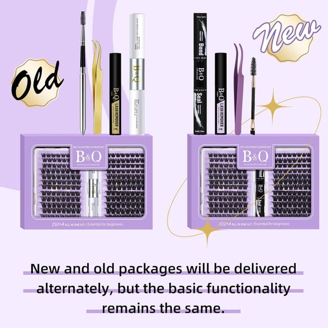 Detalle de B&Qaugen Lash Extension Kit (192 Pieces) D Curl Wispy Cluster Lashes DIY Kit