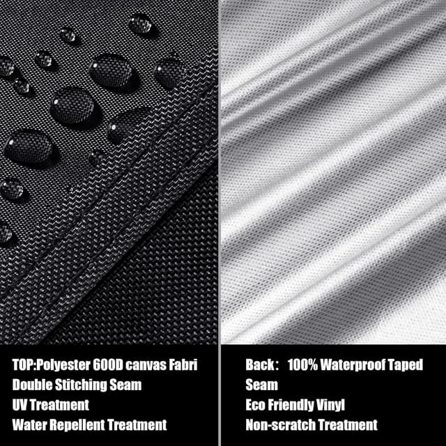 Detalle de Housse de salon de jardin LCGOD 600D Oxford – protection pour tous les temps (230 x 165 x 80 cm)