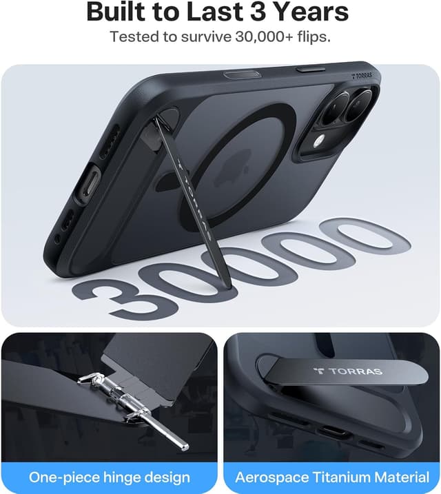 Detalle de iPhone 17 case stand 19N MagSafe titanium