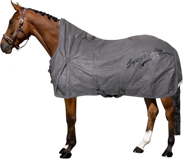 Detalle 2 de Imperial Riding Outdoordecke IRH Super-Dry (200 g) – wasserdicht & atmungsaktiv, Winterdecke für Pferde