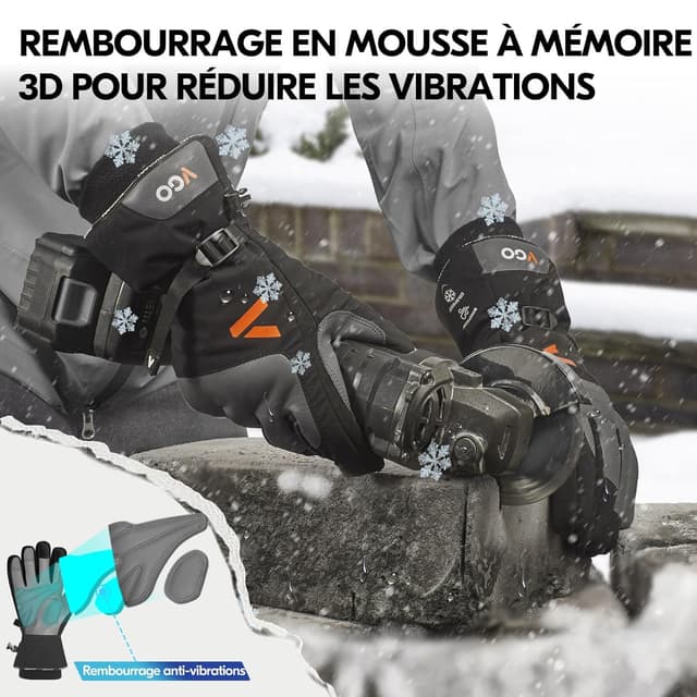 Detalle de Vgo… Gants de travail thermiques imperméables CA7759FLWP, écran tactile