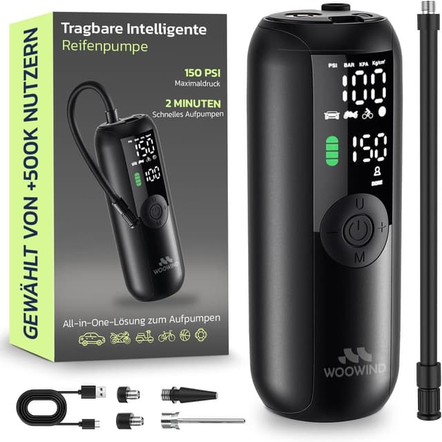 Detalle de Woowind LP1 Elektrische Luftpumpe 150 PSI