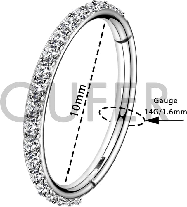 Thumbnail 5 de OUFER Anneau nombril 14G acier chirurgical 10 mm