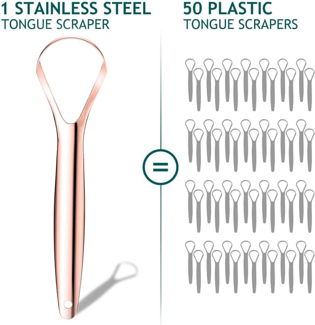 Detalle 2 de Easkep Tongue Scraper 2 Pack stainless steel