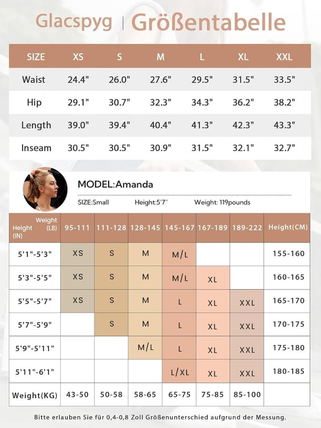 Thumbnail 6 de Glacspyg Yogahose Damen High Waist mit Taschen