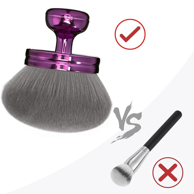 Detalle 2 de Blend & Blur Extra Large Body Makeup Brush (3.2-inch) for Self Tanner, Legs & Bronzer — Purple